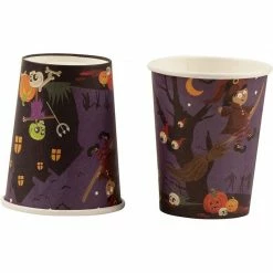 Blue Panda Spooky Halloween Party Bundle, Includes Plates, Napkins, Cups, And Cutlery (24 Guests,144 Pieces)