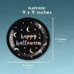 Blue Panda Happy Halloween Party Bundle, Includes Plates, Napkins, And Cups (24 Guests)