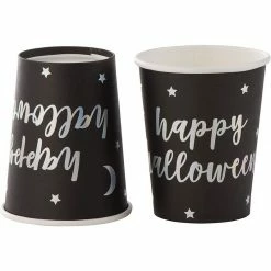 Blue Panda Happy Halloween Party Bundle, Includes Plates, Napkins, And Cups (24 Guests)