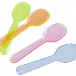 Blue Panda Taster Spoons - 500-Count Mini Tasting Spoons, Disposable Plastic Dessert Spoons For Ice Cream, Gelato, Appetizer Sampling, 4 Assorted Colors, Party Supplies, 3.25 Inches 10 Blue Panda Taster Spoons - 500-Count Mini Tasting Spoons, Disposable Plastic Dessert Spoons For Ice Cream, Gelato, Appetizer Sampling, 4 Assorted Colors, Party Supplies, 3.25 Inches