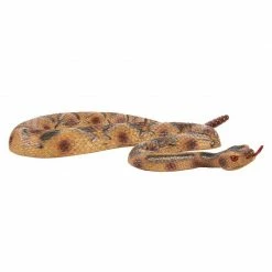 Blue Panda Realistic Fake Rattlesnake Toy, Rubber Snake For Halloween Prank, 47 X 1.5 X 2 Inches Decorations