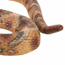 Blue Panda Realistic Fake Rattlesnake Toy, Rubber Snake For Halloween Prank, 47 X 1.5 X 2 Inches Decorations 13 Blue Panda Realistic Fake Rattlesnake Toy, Rubber Snake For Halloween Prank, 47 X 1.5 X 2 Inches Decorations