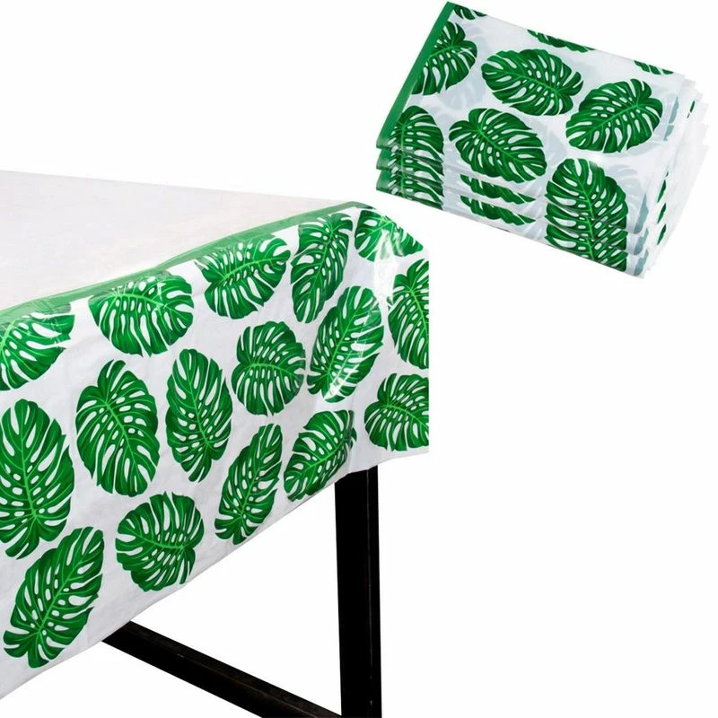 Blue Panda Tropical Leaf Tablecloths For Hawaiian Luau, Safari Birthday Party Baby Shower (3 Pack, 54 X 108 In) 3 Blue Panda Tropical Leaf Tablecloths For Hawaiian Luau, Safari Birthday Party Baby Shower (3 Pack, 54 X 108 In)