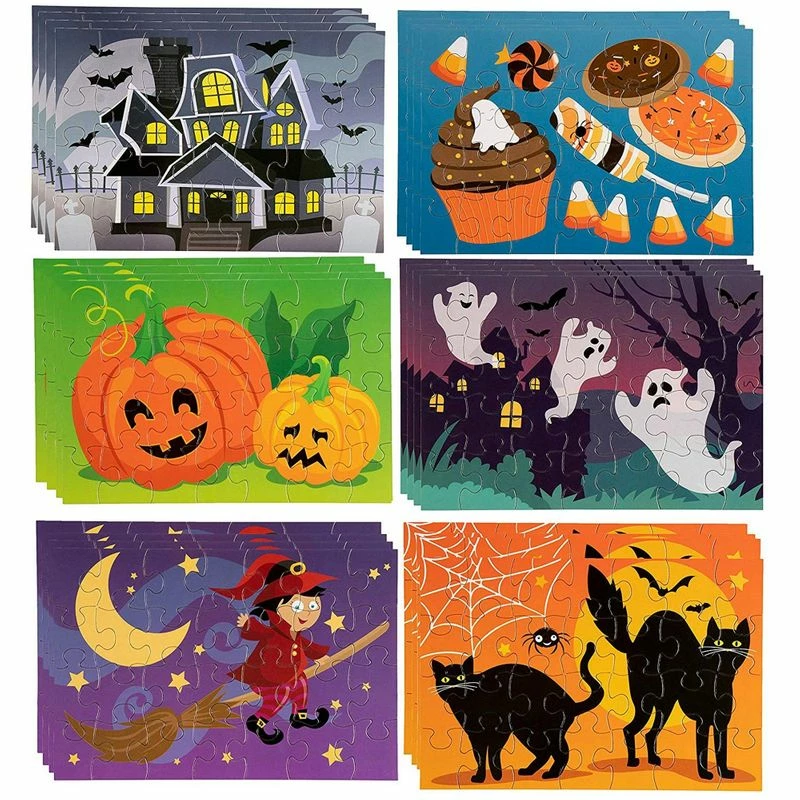 Blue Panda Halloween Jigsaw Puzzles, 28 Pieces (5.5 X 8 In, 36-Pack) 3 Blue Panda Halloween Jigsaw Puzzles, 28 Pieces (5.5 X 8 In, 36-Pack)
