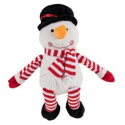Blue Panda Snowman Plush Toy - Blizzard The Snowman Kids Soft Stuffed Toy, Fun Christmas Holiday Party Gifts For Girls And Boys, Festive Decoration, White, 7.7 X 7 Inches