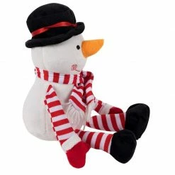 Blue Panda Snowman Plush Toy - Blizzard The Snowman Kids Soft Stuffed Toy, Fun Christmas Holiday Party Gifts For Girls And Boys, Festive Decoration, White, 7.7 X 7 Inches