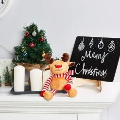 Blue Panda Reindeer Plush Toy - Blitzen The Reindeer Kids Soft Stuffed Animal, Fun Christmas Holiday Party Gifts For Girls And Boys, Festive Decoration, 12 X 3.2 Inches 8 Blue Panda Reindeer Plush Toy - Blitzen The Reindeer Kids Soft Stuffed Animal, Fun Christmas Holiday Party Gifts For Girls And Boys, Festive Decoration, 12 X 3.2 Inches