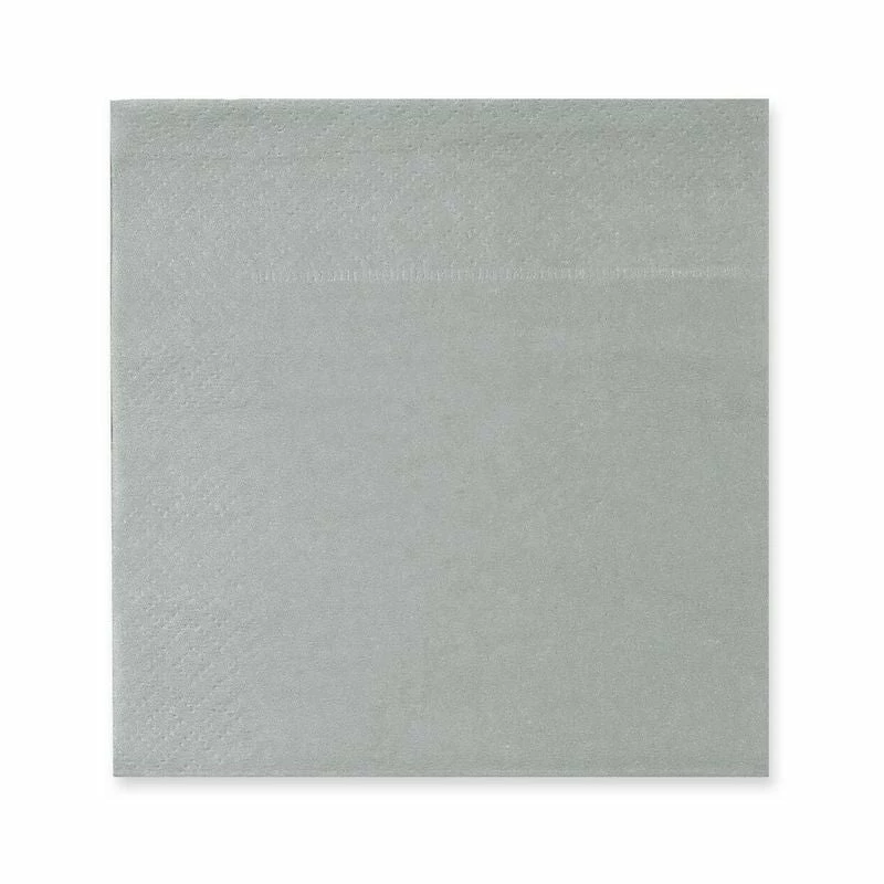 Blue Panda Cocktail Napkins - 200-Pack Disposable Paper Napkins, 2-Ply, Solid Silver, 5 X 5 Inches Folded 3 Blue Panda Cocktail Napkins - 200-Pack Disposable Paper Napkins, 2-Ply, Solid Silver, 5 X 5 Inches Folded