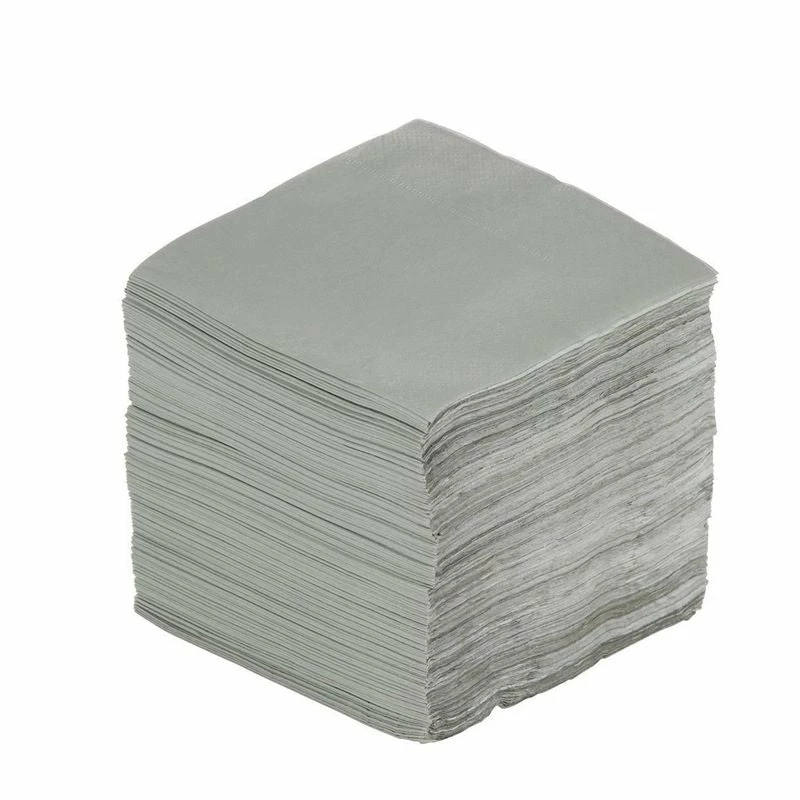 Blue Panda Cocktail Napkins - 200-Pack Disposable Paper Napkins, 2-Ply, Solid Silver, 5 X 5 Inches Folded 8 Blue Panda Cocktail Napkins - 200-Pack Disposable Paper Napkins, 2-Ply, Solid Silver, 5 X 5 Inches Folded