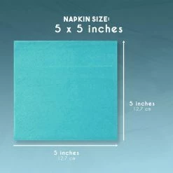Blue Panda Teal Green Party Decorations, Paper Napkins (5 X 5 In, 200 Pack) 13 Blue Panda Teal Green Party Decorations, Paper Napkins (5 X 5 In, 200 Pack)