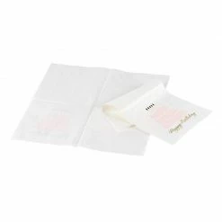 Blue Panda 100 Pack Happy Birthday Napkins, 3-ply Gold Foil Disposable Cocktail Paper Napkins, Folded 5 X 5 Inches, Pink And White Cake Design