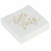 Blue Panda Hello Forty Birthday Napkins With Gold Foil Details (5 X 5 In, White, 50 Pack)
