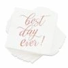 Blue Panda White Paper Napkins For Weddings, Best Day Ever (5 In, Rose Gold Foil, 50 Pack) 1 Blue Panda White Paper Napkins For Weddings, Best Day Ever (5 In, Rose Gold Foil, 50 Pack)