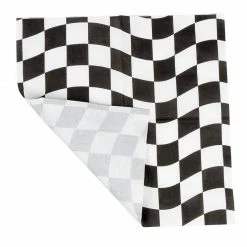Blue Panda Checkered Flag Paper Napkins For Race Car Birthday Party (6.5 X 6.5 In, 150 Pack)