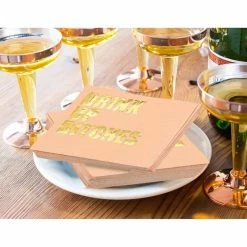 Blue Panda Bachelorette Party Supplies, Peach Paper Napkins (5 X 5 In, Gold Foil, 50 Pack) 11 Blue Panda Bachelorette Party Supplies, Peach Paper Napkins (5 X 5 In, Gold Foil, 50 Pack)