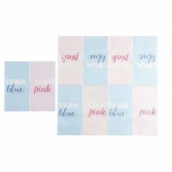 Blue Panda Team Boy, Team Girl Gender Reveal Party Bundle, Includes Plates, Napkins, Cups, And Cutlery (24 Guests,144 Pieces)