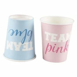 Blue Panda Team Boy, Team Girl Gender Reveal Party Bundle, Includes Plates, Napkins, Cups, And Cutlery (24 Guests,144 Pieces)