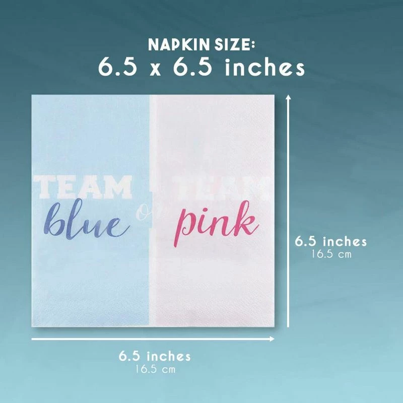 Blue Panda Gender Reveal Party Supplies, Luncheon Napkins (6.5 X 6.5 In, 150 Pack) 7 Blue Panda Gender Reveal Party Supplies, Luncheon Napkins (6.5 X 6.5 In, 150 Pack)