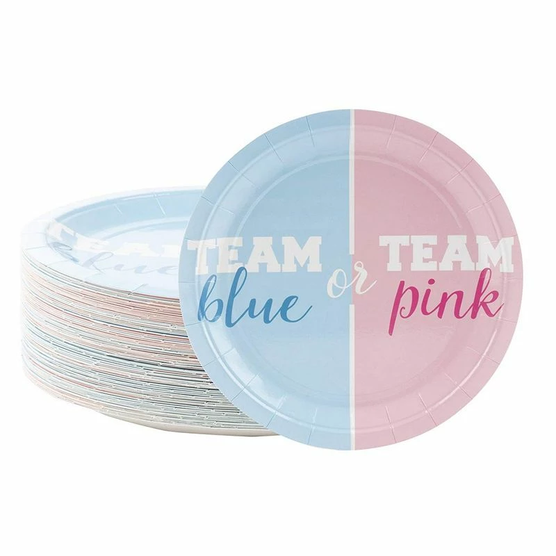 Blue Panda Disposable Plates - 80-Count Paper Plates Gender Reveal Party Supplies For Appetizer Lunch Dinner And Dessert Team Blue Or Team Pink 9 X 9 Inches 3 Blue Panda Disposable Plates - 80-Count Paper Plates Gender Reveal Party Supplies For Appetizer Lunch Dinner And Dessert Team Blue Or Team Pink 9 X 9 Inches