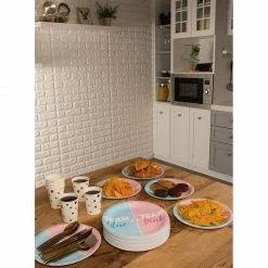 Blue Panda Disposable Plates - 80-Count Paper Plates Gender Reveal Party Supplies For Appetizer Lunch Dinner And Dessert Team Blue Or Team Pink 9 X 9 Inches 11 Blue Panda Disposable Plates - 80-Count Paper Plates Gender Reveal Party Supplies For Appetizer Lunch Dinner And Dessert Team Blue Or Team Pink 9 X 9 Inches