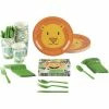 Blue Panda Special Occasions Animal Party Supplies - Serves 24 - Includes Plates, Knives, Spoons, Forks, Cups And Napkins. Perfect Party Pack For Kids Themed Birhtday Parties And Baby Showers, Zoo Animal Pattern