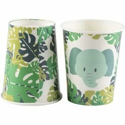 Blue Panda Special Occasions Animal Party Supplies - Serves 24 - Includes Plates, Knives, Spoons, Forks, Cups And Napkins. Perfect Party Pack For Kids Themed Birhtday Parties And Baby Showers, Zoo Animal Pattern