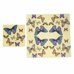 Blue Panda Special Occasions Butterfly Party Supplies – Serves 24 – Includes Plates, Knives, Spoons, Forks, Cups And Napkins. Perfect Birthday Party Pack For Girls Themed Parties, Butterfly Pattern