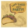 Blue Panda Cocktail Napkins - 150-Pack Luncheon Napkins, Disposable Paper Napkins Fiesta Party Supplies, 2-Ply, Taco Design, Unfolded 13 X 13 Inches, Folded 6.5 X 6.5 Inches
