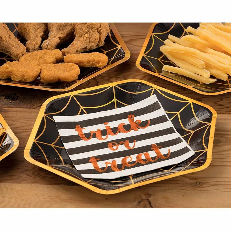 Blue Panda Special Occasions Trick Or Treat Party Supplies, Halloween Paper Napkins (5 X 5 In, 50 Pack) 4 Blue Panda Special Occasions Trick Or Treat Party Supplies, Halloween Paper Napkins (5 X 5 In, 50 Pack)