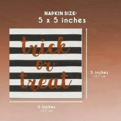 Blue Panda Special Occasions Trick Or Treat Party Supplies, Halloween Paper Napkins (5 X 5 In, 50 Pack) 13 Blue Panda Special Occasions Trick Or Treat Party Supplies, Halloween Paper Napkins (5 X 5 In, 50 Pack)