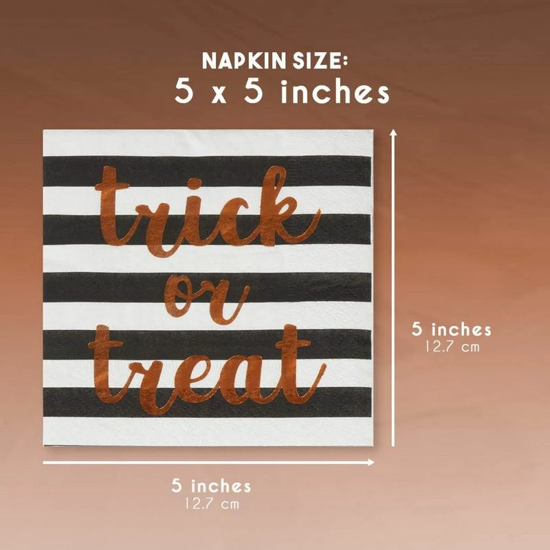 Blue Panda Special Occasions Trick Or Treat Party Supplies, Halloween Paper Napkins (5 X 5 In, 50 Pack) 7 Blue Panda Special Occasions Trick Or Treat Party Supplies, Halloween Paper Napkins (5 X 5 In, 50 Pack)