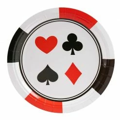 Blue Panda Special Occasions Casino Party Bundle, Includes Plates, Napkins, Cups, And Cutlery (24 Guests,144 Pieces)