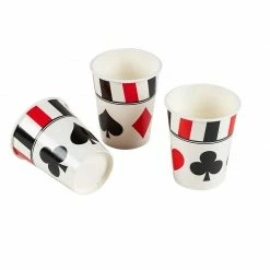 Blue Panda Special Occasions Casino Party Bundle, Includes Plates, Napkins, Cups, And Cutlery (24 Guests,144 Pieces)