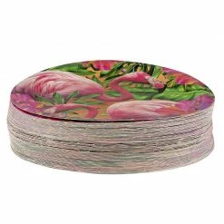 Blue Panda Disposable Plates - 80-Count Paper Plates, Tropical Party Supplies For Appetizer, Lunch, Dinner, And Dessert, Birthdays, Pink Flamingo Design, 9 X 9 Inches Special Occasions