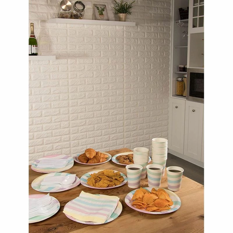 Blue Panda Rainbow Party Supplies, Paper Plates, Napkins, Cups And Plastic Cutlery (Serves 24, 144 Pieces) Dinnerware Sets 4 Blue Panda Rainbow Party Supplies, Paper Plates, Napkins, Cups And Plastic Cutlery (Serves 24, 144 Pieces) Dinnerware Sets