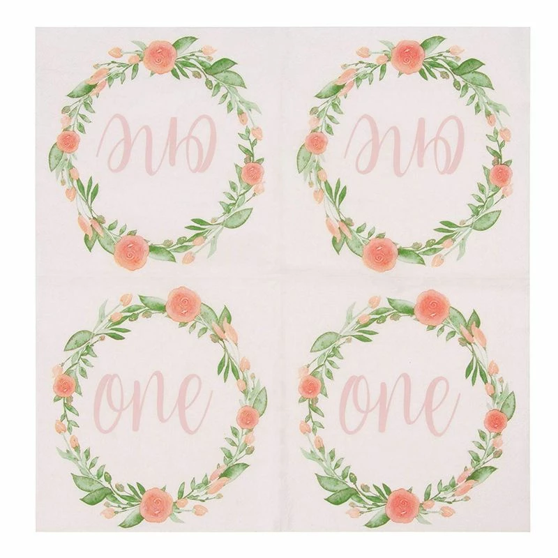 Blue Panda Paper Napkins In Floral Design For 1st Birthday Party (6.5 X 6.5 In, 150 Pk) 6 Blue Panda Paper Napkins In Floral Design For 1st Birthday Party (6.5 X 6.5 In, 150 Pk)