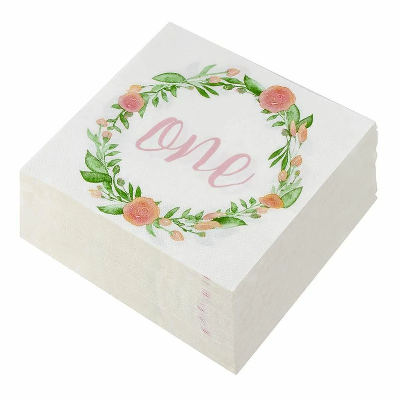 Blue Panda Paper Napkins In Floral Design For 1st Birthday Party (6.5 X 6.5 In, 150 Pk) 8 Blue Panda Paper Napkins In Floral Design For 1st Birthday Party (6.5 X 6.5 In, 150 Pk)