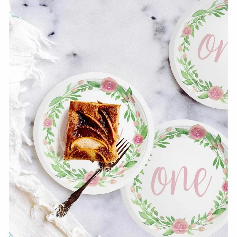 Blue Panda Paper Plates In Floral Design, 1st Birthday Party Supplies (9 In, 80 Count) Special Occasions 4 Blue Panda Paper Plates In Floral Design, 1st Birthday Party Supplies (9 In, 80 Count) Special Occasions