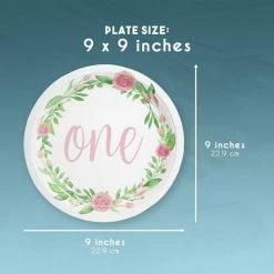 Blue Panda Paper Plates In Floral Design, 1st Birthday Party Supplies (9 In, 80 Count) Special Occasions 13 Blue Panda Paper Plates In Floral Design, 1st Birthday Party Supplies (9 In, 80 Count) Special Occasions