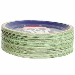 Blue Panda Day Of The Dead Party Supplies Dia De Los Muertos Skull Plates (9 In, 80 Pack)