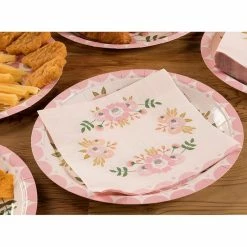 Blue Panda Cocktail Napkins - 150-Pack Luncheon Napkins, Disposable Paper Napkins Floral Party Supplies For Bridal Showers, Birthdays, 2-Ply, Unfolded 13 X 13 Inches, Folded 6.5 X 6.5 Inches Special Occasions