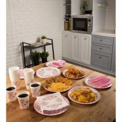 Blue Panda Cocktail Napkins - 150-Pack Luncheon Napkins, Disposable Paper Napkins Floral Party Supplies For Bridal Showers, Birthdays, 2-Ply, Unfolded 13 X 13 Inches, Folded 6.5 X 6.5 Inches Special Occasions