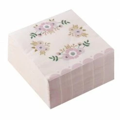 Blue Panda Cocktail Napkins - 150-Pack Luncheon Napkins, Disposable Paper Napkins Floral Party Supplies For Bridal Showers, Birthdays, 2-Ply, Unfolded 13 X 13 Inches, Folded 6.5 X 6.5 Inches Special Occasions