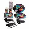 Blue Panda 90’s Party Decorations, Paper Plates, Napkins, Cups And Plastic Cutlery (Serves 24, 144 Pieces)