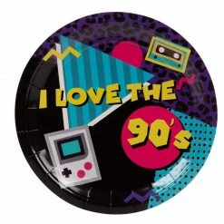 Blue Panda 90’s Party Decorations, Paper Plates, Napkins, Cups And Plastic Cutlery (Serves 24, 144 Pieces) 12 Blue Panda 90’s Party Decorations, Paper Plates, Napkins, Cups And Plastic Cutlery (Serves 24, 144 Pieces)