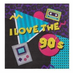 Blue Panda 90’s Party Decorations, Paper Plates, Napkins, Cups And Plastic Cutlery (Serves 24, 144 Pieces) 13 Blue Panda 90’s Party Decorations, Paper Plates, Napkins, Cups And Plastic Cutlery (Serves 24, 144 Pieces)