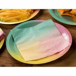 Blue Panda Paper Napkins For Rainbow Birthday Party (6.5 X 6.5 Inches, 150 Pack)