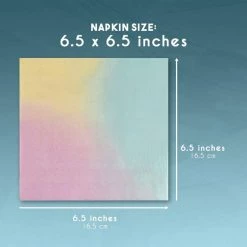 Blue Panda Paper Napkins For Rainbow Birthday Party (6.5 X 6.5 Inches, 150 Pack)