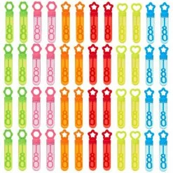 Blue Panda Birthday Bubbles - 48 Assorted Party Favors For Blowing Bubbles - Kid Bubbles For Star-Themed Parties And Celebrations 6 Colors, 35ml (1.2oz), 1 X 3 X 1 Inches