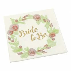 Blue Panda Bride To Be Party Supplies, Bachelorette Paper Napkins (5 X 5 In, 100 Pack)